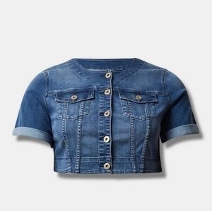 Denim Crop Bolero